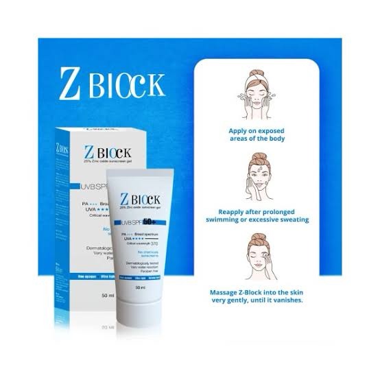 Z-Block Sunscreen Anti-Aging SPF 50 Water Based Gel 50ml